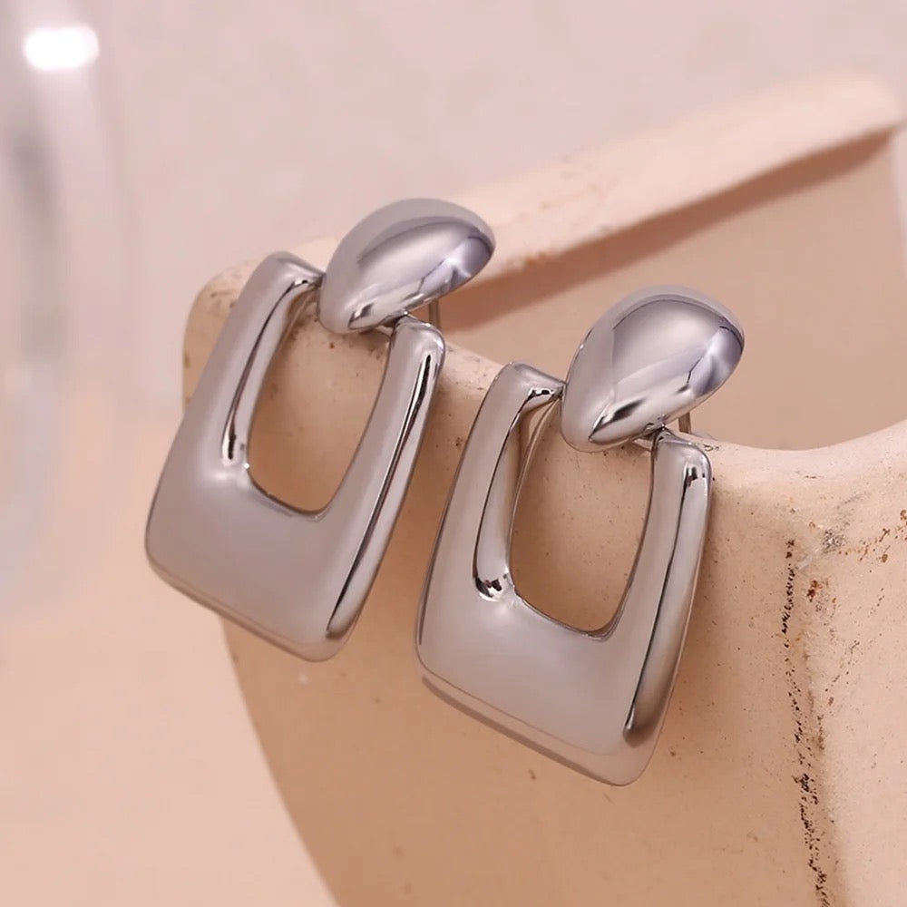 Luxe Drop Geometry Earrings