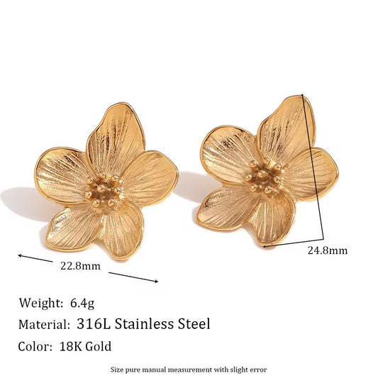 Blossom Bloom Studs – Gold