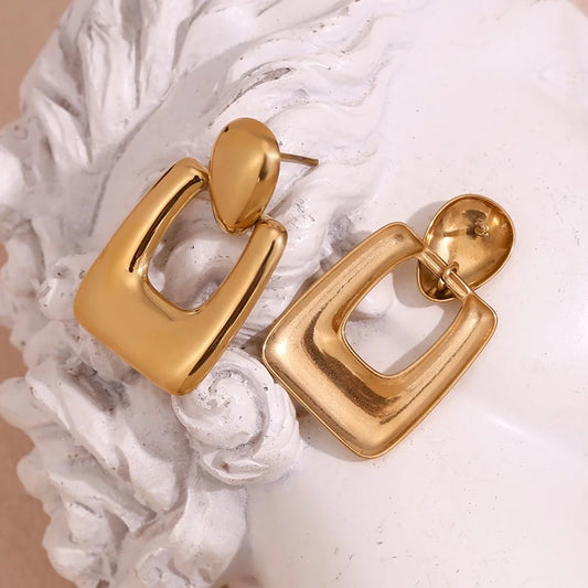 Luxe Drop Geometry Earrings