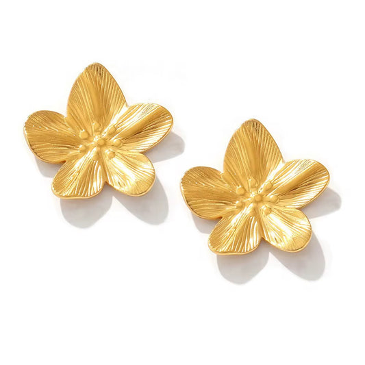 Blossom Bloom Studs – Gold