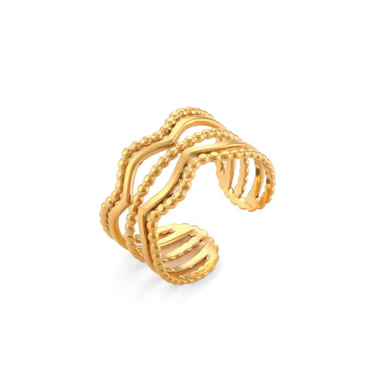 Waves of Gold Ring