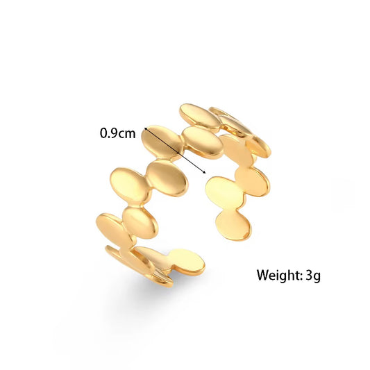 Golden Pebble Ring